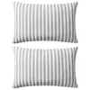 vidaXL Coussin de jardin 2 pcs. à rayures 60 x 40 cm Gris Voir les images du produit 6