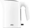 A white Braun electric kettle is shown against a white background. Produktbild-Vorschau