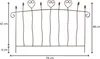 Beetzaun 49,5 x 70 cm Beetumrandung aus Metall Steckzaun im Produktbild-Vorschau 2