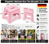 Klapphocker, Klapptritt 27 cm faltbar bis 150 kg Rosa – Produktbild-Vorschau 2