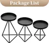 Set di 3 portacandele Sziqiqi in metallo nero vintage per Anteprima dell’immagine prodotto 8