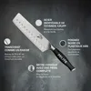 Zelite Couteau Cuisine, Couteau Nakiri en Acier Inoxydable Voir les images du produit 2