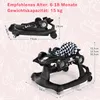 A product image showing a baby walker in two different configurations, with dimensions and recommended age/weight information. Náhled obrázku produktu