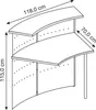 Kerkmann Design-Theke Anbautheke Theke Genua 3991 B 118 × T Produktbild-Vorschau 12