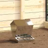 vidaXL Krmítko pro kuřata stříbrné 40 x 40 x 45 cm Náhled obrázku produktu 2