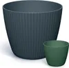 Two plastic planters of different sizes and colors are shown against a white background. Produktbild-Vorschau