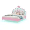 INONEFT Kinderbett 140x200cm, Prinzessinnenbett mit LED, Produktbild-Vorschau 9