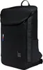 A black backpack is shown against a white background. Produktbild-Vorschau