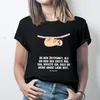 Mr. & Mrs. Panda Größe L T-Shirt Faultier Kind - Schwarz - Produktbild-Vorschau 3