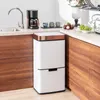 COSTWAY, poubelle de 72 litres avec 4 compartiments, Voir les images du produit 2