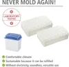 A product image showing two white desiccant blocks and a blue and white dehumidifier container, with text highlighting product features. Náhled obrázku produktu