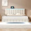 CDGlobal čalouněná postel 160x200 cm s LED osvětlením a USB Náhled obrázku produktu 1