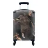 MuchoWow® Koffer Handgepäck Trolley Rollkoffer Kleine Produktbild-Vorschau 1