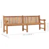 Zahradní lavice 228 cm masivní teakové dřevo Náhled obrázku produktu 8