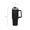 Thermobecher mit Strohhalm Edelstahl 1,18 Liter Schwarz Produktbild-Vorschau 7