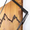 Wallity, Mountain 2, Wanddeko, Nussbaum, Metall, 54 x 54 cm Produktbild-Vorschau 5