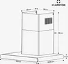 Klarstein CurveVent Dunstabzugshaube - 90 cm Wandhaube, 700 Produktbild-Vorschau 7