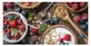 Wanduhr aus Glas mit Motiv Beeriges Müsli- 60 x 30 cm - Produktbild-Vorschau 1