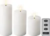 Lumineo led kaarsenset wax 3-delig wit Produktbild-Vorschau 2
