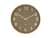 A round wall clock with a moss green face and beige numbers and hands, set against a white background. Produktbild-Vorschau