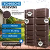 2x 350L GRAF SLIM Wood Decor Set darkwood 1840x600x390cm Anteprima dell’immagine prodotto 7