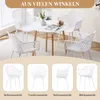 A set of white garden chairs around a white table, with additional views of a single chair from different angles. Náhled obrázku produktu