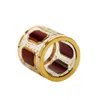 Serviettenring Red Queen 4,5 cm, Rot/Gold, aus Glas Produktbild-Vorschau 3