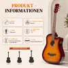 FCH Akustikgitarre 38 Zoll Cutaway Westerngitarre Set, Holz Produktbild-Vorschau 4