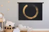 MuchoWow® Wandteppich Wandbehang Goldener Kreis auf dunklem Produktbild-Vorschau 3