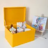 Creative Deco XXL Gele Houten Doos met Deksel Opbergdoos, Productafbeelding-voorbeeld 2