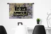 MuchoWow® Wandteppich Wandbehang Zitate - Leben - Gold Produktbild-Vorschau 4