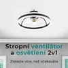 Noaton® 16050B Atria, stropní ventilátor s osvětlením, LED Náhled obrázku produktu 4