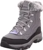 A single gray winter boot with fur trim is shown against a white background. Voir les images du produit