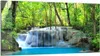 DEQORI Glasbild Echtglas 100x50 cm 'Exotischer Wasserfall' Produktbild-Vorschau 1