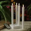LED Stabkerzen LISA - Echtwachs - mit Ladestation - inkl. Fernbedienung - H: 25cm - weiß - 4er Set Produktbild-Vorschau