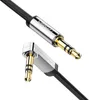 A close-up shot of two 3.5mm audio cables with different connector types. Produktbild-Vorschau