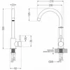 Mexen Foggia Küchenmischer, Schwarz - 671800-70 Produktbild-Vorschau 2