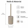 SAMOS WC-Garnitur Taupe Polyresin gerippt Toilettenbürste Produktbild-Vorschau 5