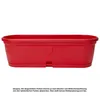 A red rectangular planter box is shown against a white background. Produktbild-Vorschau