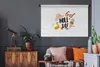 MuchoWow® Wandteppich Wandbehang Sommer - Rosa - Hut Produktbild-Vorschau 5