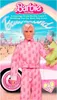 A Barbie doll (Ken) in a pink outfit with roller skates, standing in front of a pink car with a Barbie Land background. Produktbild-Vorschau