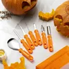 INF Sada na řezání dýní z nerezové oceli - 7 dílů oranžový Náhled obrázku produktu 3