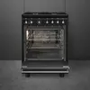 Smeg Concert CX61GMBL Cucina gas Forno Elettrico Nero A Anteprima dell’immagine prodotto 5
