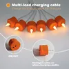 LED čajové svíčky, dobíjecí, sada 12 kusů, oranžové Náhled obrázku produktu 6