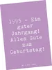 Mr. & Mrs. Panda Postkarte Spruch 1995 Geburtstag - Produktbild-Vorschau 1
