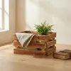 Dřevěná bedna s plameny 40x30x25cm – bedna na ovoce, Náhled obrázku produktu 3