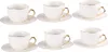 Set aus 6 Tassen mit Untertasse in Box ecru gestreift gold Produktbild-Vorschau 3