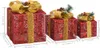 vidaXL Set di decorazioni per scatole regalo 3 pz. Rosso Anteprima dell’immagine prodotto 7