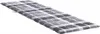 A long, padded cushion with a grey and white checkered pattern, lying on a white background. Produktbild-Vorschau
