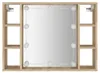 vidaXL Zrkadlová skrinka s LED Sonoma Oak 76x15x55 cm Náhľad obrázku produktu 6